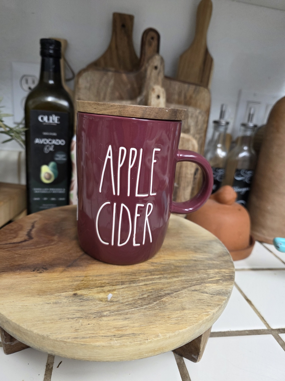 Rae Dubb Apple Cider Mug with Wooden Lid